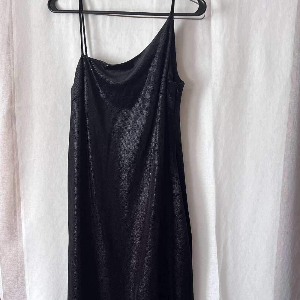 Alex Evenings Long Formal Gown sz 10 M Black Prom Dress Bridesmaid Dress Wedding